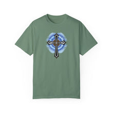 Load image into Gallery viewer, Lightning &amp; Clouds Cross - Unisex Garment-Dyed T-shirt
