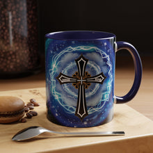 Load image into Gallery viewer, New! Lightning &amp; Clouds Cross - Accent Coffee Mug (11, 15oz)

