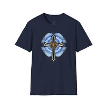 Load image into Gallery viewer, Lightning &amp; Clouds Cross - Unisex Softstyle T-Shirt
