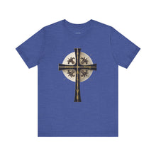 Load image into Gallery viewer, Golden &amp; Black &quot;Jesus is King&quot; Cross - Mens Graphic T-Shirt
