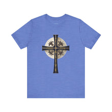 Load image into Gallery viewer, Golden &amp; Black &quot;Jesus is King&quot; Cross - Mens Graphic T-Shirt
