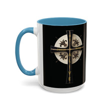Load image into Gallery viewer, Golden &amp; Black &quot;Jesus is King&quot; Cross - Accent Coffee Mug (11, 15oz)
