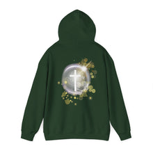 Load image into Gallery viewer, Back Design of White Dove Cross - Unisex Heavy Blend™ Hooded Sweatshirt
