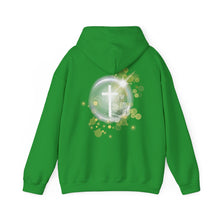 Load image into Gallery viewer, Back Design of White Dove Cross - Unisex Heavy Blend™ Hooded Sweatshirt
