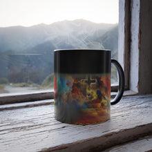Load image into Gallery viewer, Rainbow Storm Cross - Color Morphing Mug, 11oz
