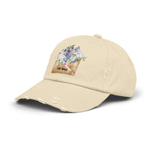 Load image into Gallery viewer, A Letter of Flowers - Unisex Style Distressed Cap
