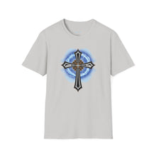 Load image into Gallery viewer, Lightning &amp; Clouds Cross - Unisex Softstyle T-Shirt
