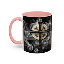 Load image into Gallery viewer, New! Golden &amp; Black &quot;Jesus is King&quot; Cross - Accent Coffee Mug (11, 15oz)
