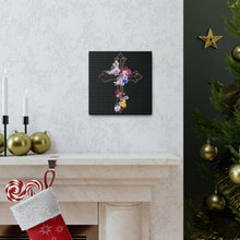 Load image into Gallery viewer, Flower Covered Cross - Canvas Wall Art
