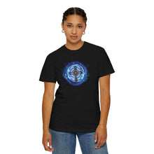 Load image into Gallery viewer, NEW! Lightning &amp; Clouds Cross - Unisex Garment-Dyed T-shirt
