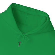 Load image into Gallery viewer, Back Design of White Dove Cross - Unisex Heavy Blend™ Hooded Sweatshirt
