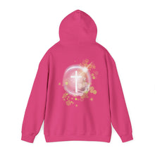 Load image into Gallery viewer, Back Design of White Dove Cross - Unisex Heavy Blend™ Hooded Sweatshirt
