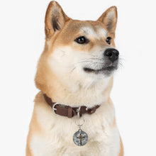 Load image into Gallery viewer, NEW! Golden &amp; Black &quot;Jesus is King&quot; Cross - Pet Tag
