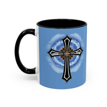 Load image into Gallery viewer, Lightning &amp; Clouds Cross - Accent Coffee Mug (11, 15oz)
