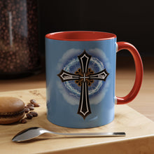Load image into Gallery viewer, Lightning &amp; Clouds Cross - Accent Coffee Mug (11, 15oz)
