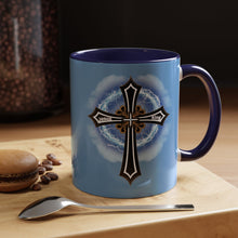 Load image into Gallery viewer, Lightning &amp; Clouds Cross - Accent Coffee Mug (11, 15oz)
