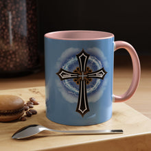 Load image into Gallery viewer, Lightning &amp; Clouds Cross - Accent Coffee Mug (11, 15oz)
