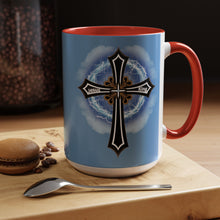 Load image into Gallery viewer, Lightning &amp; Clouds Cross - Accent Coffee Mug (11, 15oz)
