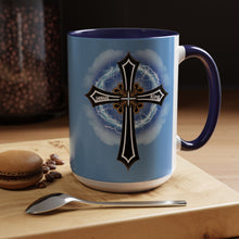 Load image into Gallery viewer, Lightning &amp; Clouds Cross - Accent Coffee Mug (11, 15oz)
