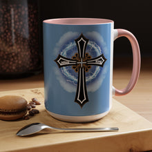 Load image into Gallery viewer, Lightning &amp; Clouds Cross - Accent Coffee Mug (11, 15oz)
