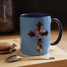 Load image into Gallery viewer, Flower Covered Cross - Accent Coffee Mug (11, 15oz)
