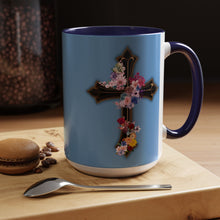 Load image into Gallery viewer, Flower Covered Cross - Accent Coffee Mug (11, 15oz)
