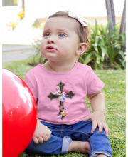 Load image into Gallery viewer, Flower Covered Cross - Baby Jersey Tee
