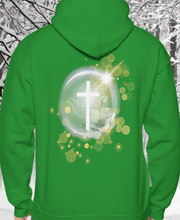 Load image into Gallery viewer, Back Design of White Dove Cross - Unisex Heavy Blend™ Hooded Sweatshirt

