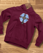 Load image into Gallery viewer, Lightning &amp; Clouds Cross - Unisex Heavy Blend™ Hooded Sweatshirt
