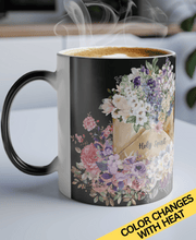 Load image into Gallery viewer, New! A Letter of Flowers - Color Morphing Mug, 11oz
