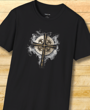 Load image into Gallery viewer, NEW! Golden &amp; Black Cross - Unisex Softstyle T-Shirt
