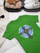 Load image into Gallery viewer, Lightning &amp; Clouds Cross - Unisex Softstyle T-Shirt
