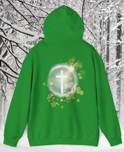 Load image into Gallery viewer, Back Design of White Dove Cross - Unisex Heavy Blend™ Hooded Sweatshirt
